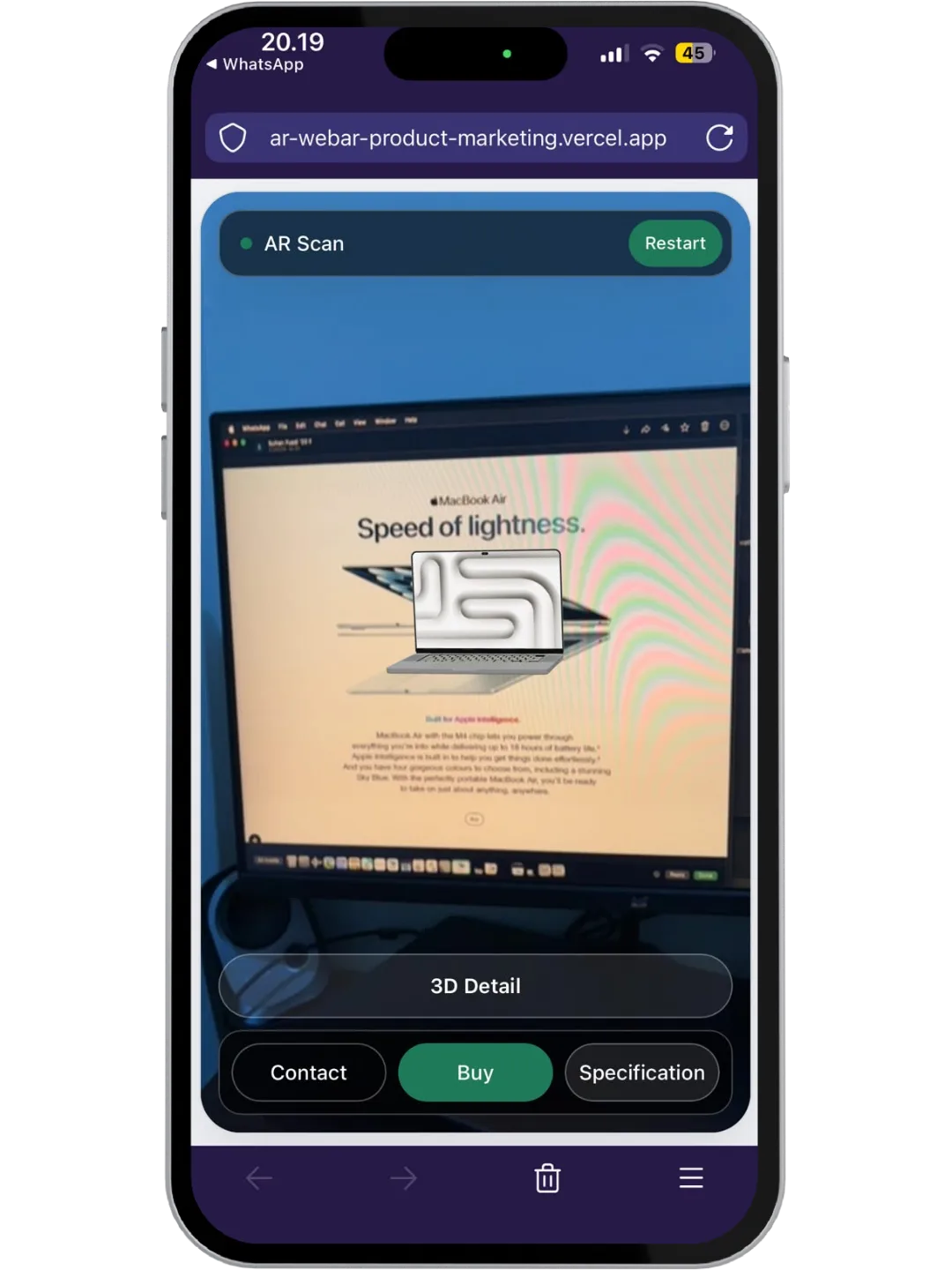 AR WebAR Product Marketing mockup 1