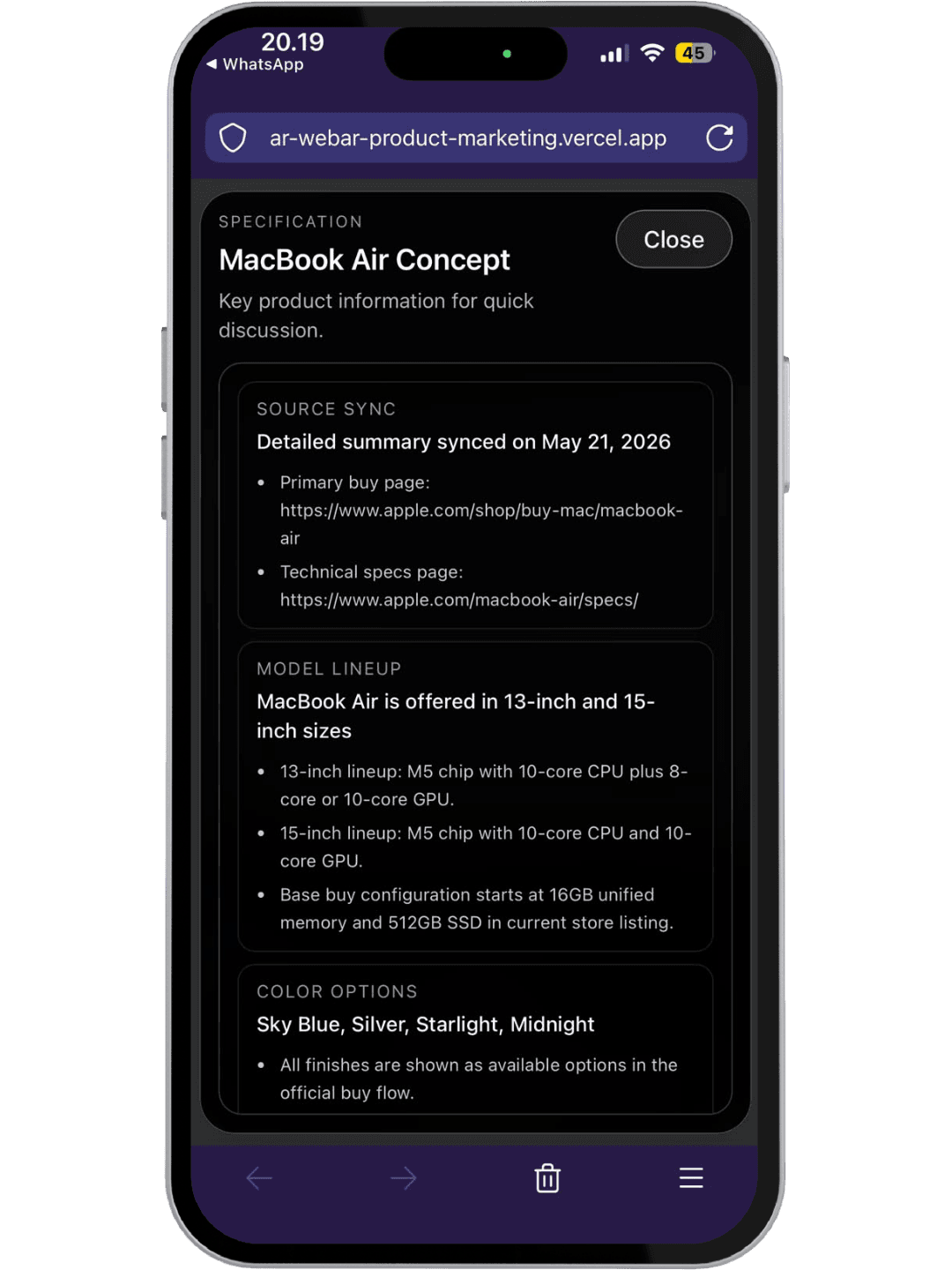 AR WebAR Product Marketing mockup 3